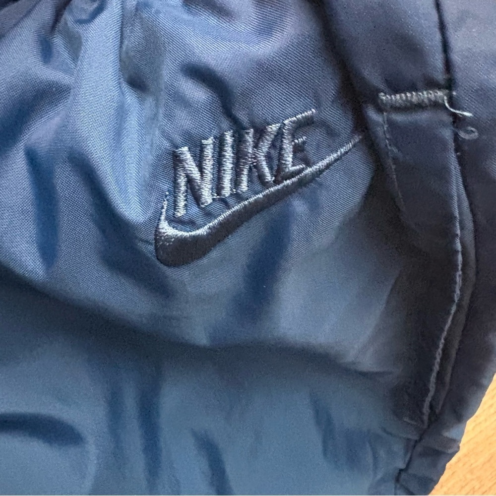 NIKE blue Vintage windbreaker pants with drawstring Size XL nylon - Picture 4 of 13